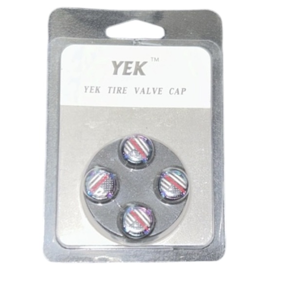 New YEK Tire Valve Caps American Flag Tire YX-018 - Picture 2 of 3